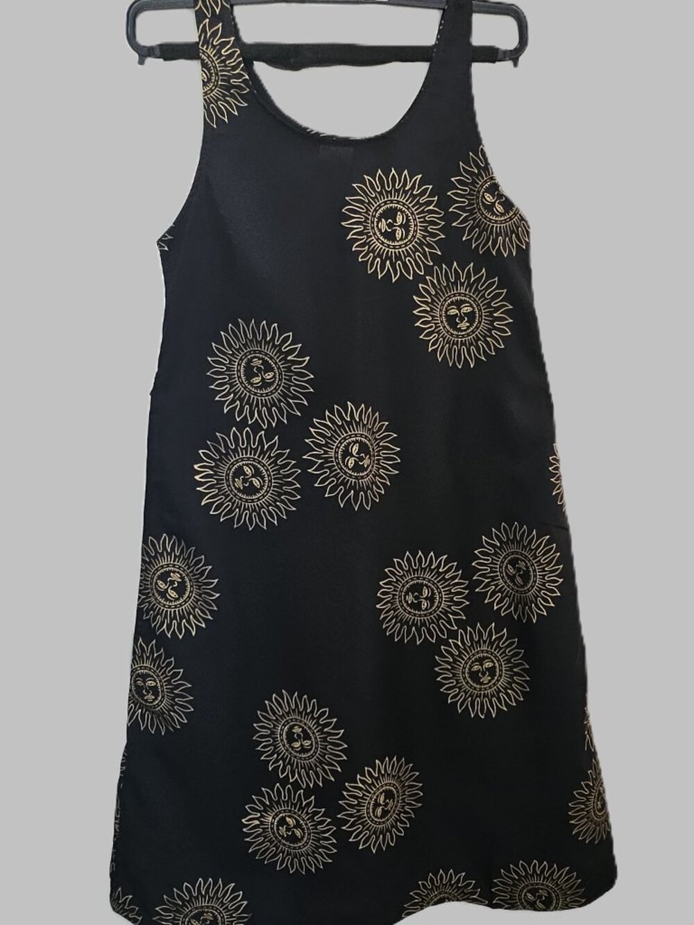 NISHI BLACK and GOLD BEACHWEAR with SUN MOTIF SIZE MEDIUM
